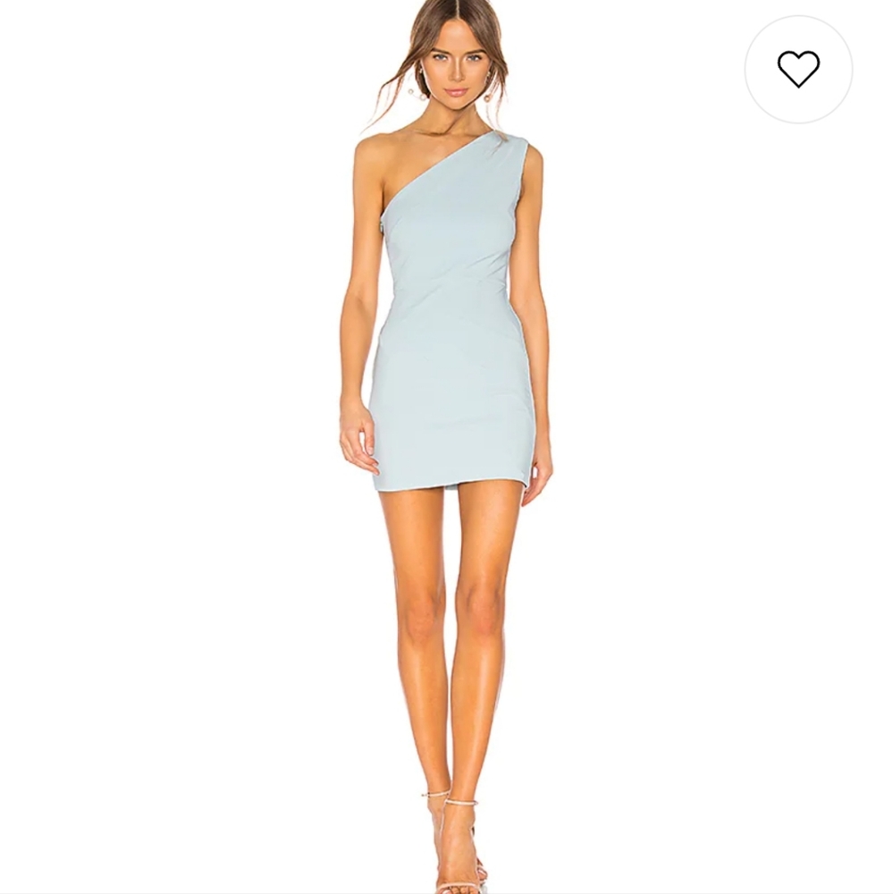 Michael Costello x Revolve Ava mini dress in Ice blue Sz XS NWT